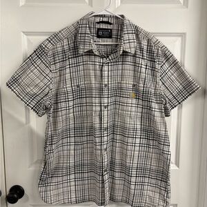 Carhartt Men's Short Sleeve Relaxed Fit Plaid Button Down Shirt 2XL